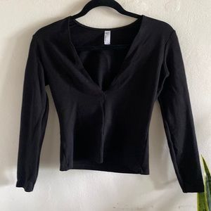 American Apparel 2/4 sleeve crop